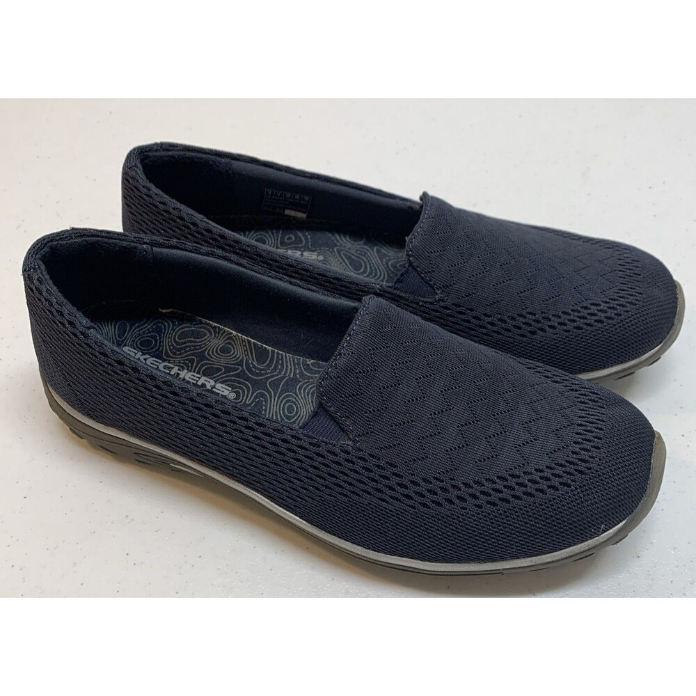 Skechers Relaxed Fit Sneakers Womens 9 Navy Reggae Fest Willows Vibe
